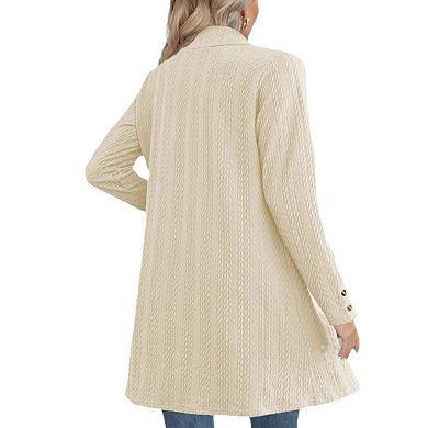 Cardigans for Women Dressy Casual Long Sleeve Open Front Knit Coat Jackets Sweaters