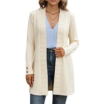 Cardigans for Women Dressy Casual Long Sleeve Open Front Knit Coat Jackets Sweaters