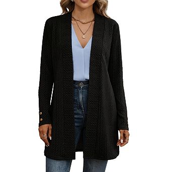 Cardigans for Women Dressy Casual Long Sleeve Open Front Knit Coat Jackets Sweaters