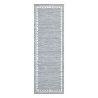 Washable Solid Area Rug, Soft Neutral Non-Slip Low Pile Carpet for Living Room Bedroom Farmhouse
