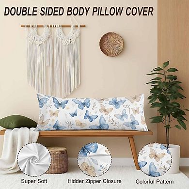 Butterfly Body Pillow Cover Soft Polyester Decorative Cushion Case