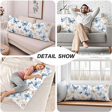 Butterfly Body Pillow Cover Soft Polyester Decorative Cushion Case