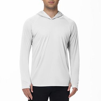 Men’s UPF 50+ Hooded Sun Protection Shirt Quick Dry Outdoor Top
