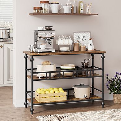 Entryway Table, Console Table with 3-Tier, 43" Entryway Table with Storage