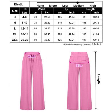 GlowSol Womens Casual Wide Leg Drawstring High Waist Baggy Athletic Sweatpants with Pockets