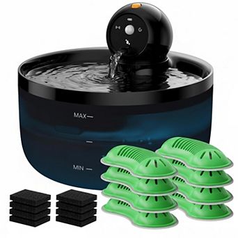 Petsfit Wireless Rechargeable Pet Water Fountain Motion Sensor Quiet 88oz 3 Modes