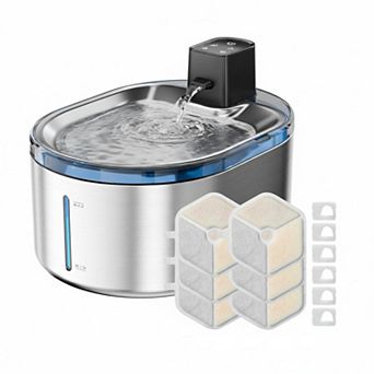 Nicate Wireless Pet Water Fountain Stainless Steel 152oz Motion Sensor Ultra Quiet Pump Triple Modes