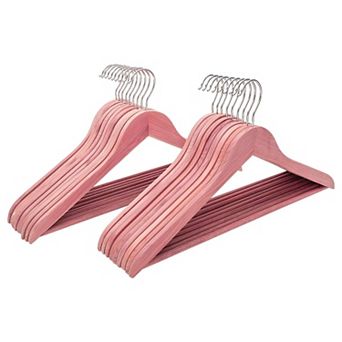 18 Pack Cedar Wood Coat Hangers 360 Rotating Hook Smooth Finish Slim Closet Organizers