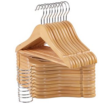 20 Pack Wooden Kids Closet Hangers 360 Swivel Hook Anti Slip Durable