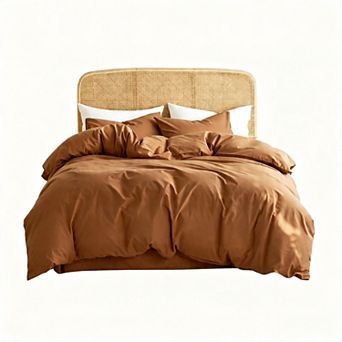 Washed Cotton Duvet Cover Set - King Size - Linen Feel - Breathable - Neutral