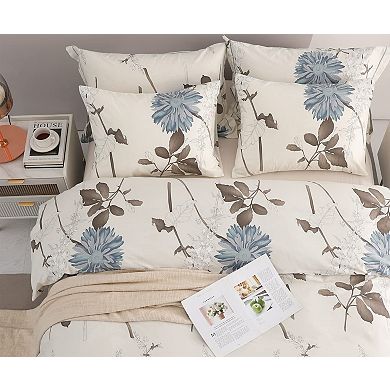 Queen Size 600TC Cotton Botanical Duvet Cover Set