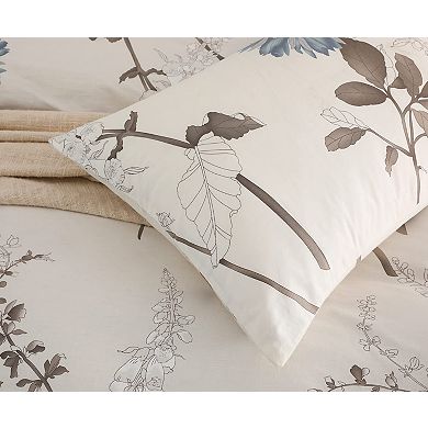 Queen Size 600TC Cotton Botanical Duvet Cover Set