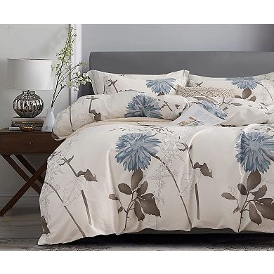 Queen Size 600TC Cotton Botanical Duvet Cover Set