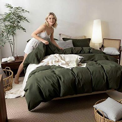 Wash Cotton Duvet Cover King Size 104x90 with 2 Pillowcases
