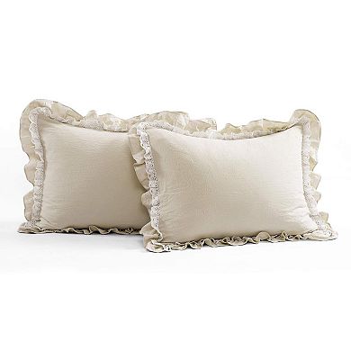 Elegant Ruffle - Duvet Cover Set, Soft Microfiber Queen