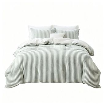 Boho Textured Jacquard Duvet Cover Set Washed Cotton, Zipper Closure
