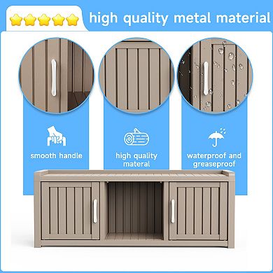 Large Shoe Storage Cabinet for Entryway, Freestanding Shoe Rack Organizer for Home Hallway Use