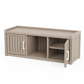 Large Shoe Storage Cabinet for Entryway, Freestanding Shoe Rack Organizer for Home Hallway Use