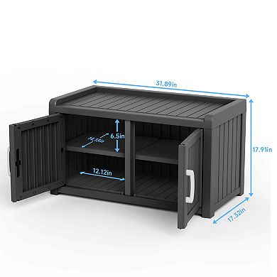 Shoe Cabinet with Doors for Entryway, Large Capacity Shoe Storage Organizer for Hallway Furniture