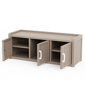 3-Door Shoe Storage Cabinet for Entryway, Spacious Shoe Organizer Rack for Hallway Home Furniture