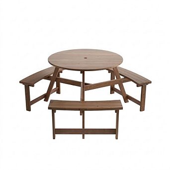 Heavy Duty Wooden Picnic Table Set