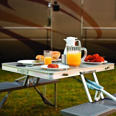 Aluminum Folding Picnic Table Set