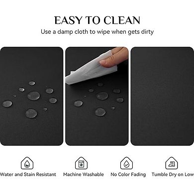 Black Round Tablecloth 120 cm (47 Inch) Polyester Table Cover