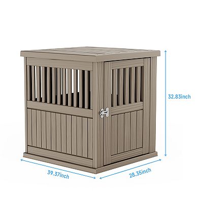 Heavy Duty Indoor Dog Crate Kennel for Medium to Large Dogs Secure Pet Cage with Tray