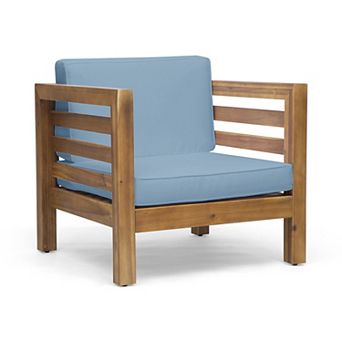 Outdoor Club Chair with Cushions, Weather Resistant Patio Accent Chair for Deck, Balcony, Backyard