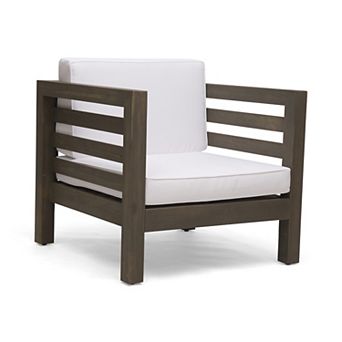 Outdoor Club Chair with Cushions, Weather Resistant Patio Accent Chair for Deck, Balcony, Backyard