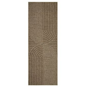 Modern Rainbow Easy Jute Area Rugs, Washable Natural Contemporary Indoor Outdoor Runners Carpet