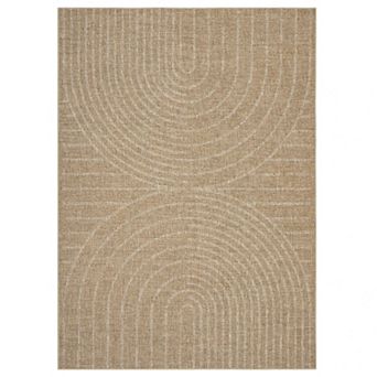 Modern Rainbow Easy Jute Area Rugs, Washable Natural Contemporary Indoor Outdoor Runners Carpet