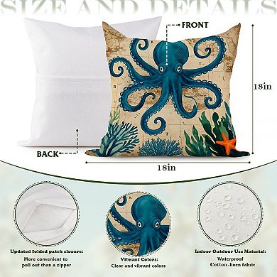 Decorative Throw Pillow Cover 18x18 Inch Square Spring Summer Winter Decorations