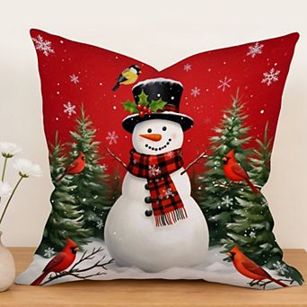 Decorative Throw Pillow Cover 18x18 Inch Square Spring Summer Winter Decorations