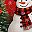 Snowman Red Bird