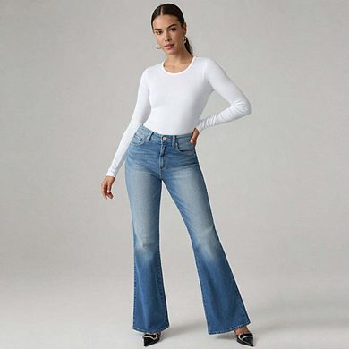 Women’s Long Sleeve Crew Neck Thong Bodysuit