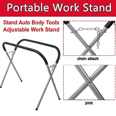 Folding Heavy-Duty Steel Workbench Stand for Garage Home Projects,750LBs Capacity