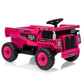 Kids 12V Ride On Dumper Truck, Dual Motor Electric Vehicle with Dump Function Shovel for Outdoor
