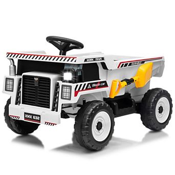 Kids 12V Ride On Dumper Truck, Dual Motor Electric Vehicle with Dump Function Shovel for Outdoor
