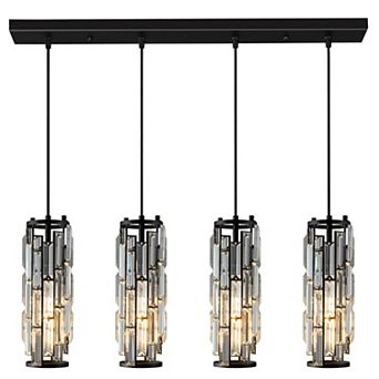 ZLAIQB 4-Light Chrome Modern Mini Adjustable Mount 3.93 in Pendant Light