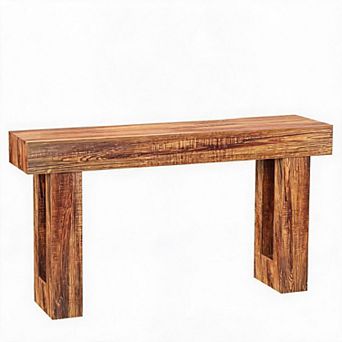 63 Inch Farmhouse Console Table, Rustic Wooden Entryway Sofa Table, Industrial Hallway Foyer Table