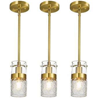 ZLAIQB 1-Light 3Pack Modern Glass Globe 3.54" Pendant Light