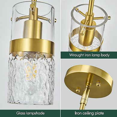 ZLAIQB 1-Light 3Pack Modern Glass Globe 3.54" Pendant Light