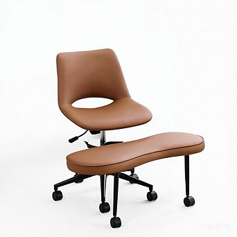 Ergonomic Swivel Criss Cross Chair, Height Adjustable Leisure Chair for Relaxation Meditation