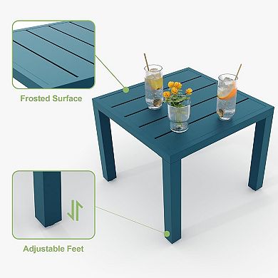 ANIXOL 3 Piece Stackable Bistro Set with Metal Chairs and Table