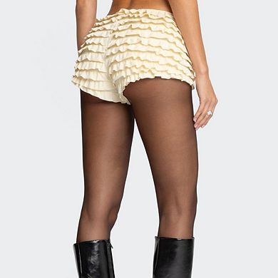 Women Y2k Lace Ruffle Layered Fairy Tiered Bloomer Mini Skorts