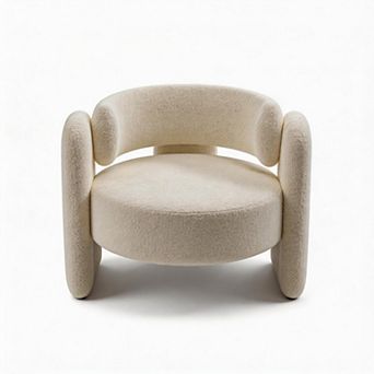 ANIXOL Open Back Boucle Accent Chair