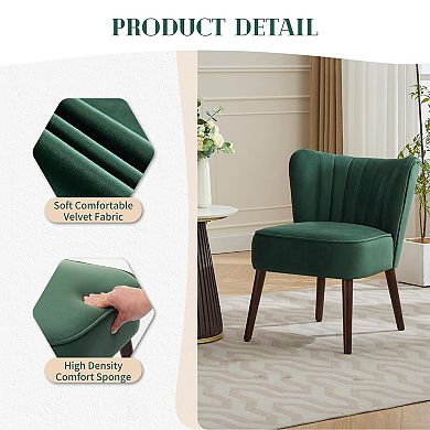 ANIXOL Velvet Armless Accent Chair