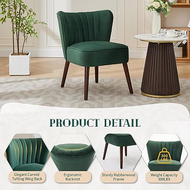 ANIXOL Velvet Armless Accent Chair