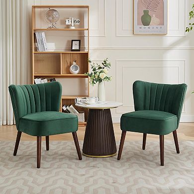 ANIXOL Velvet Armless Accent Chair